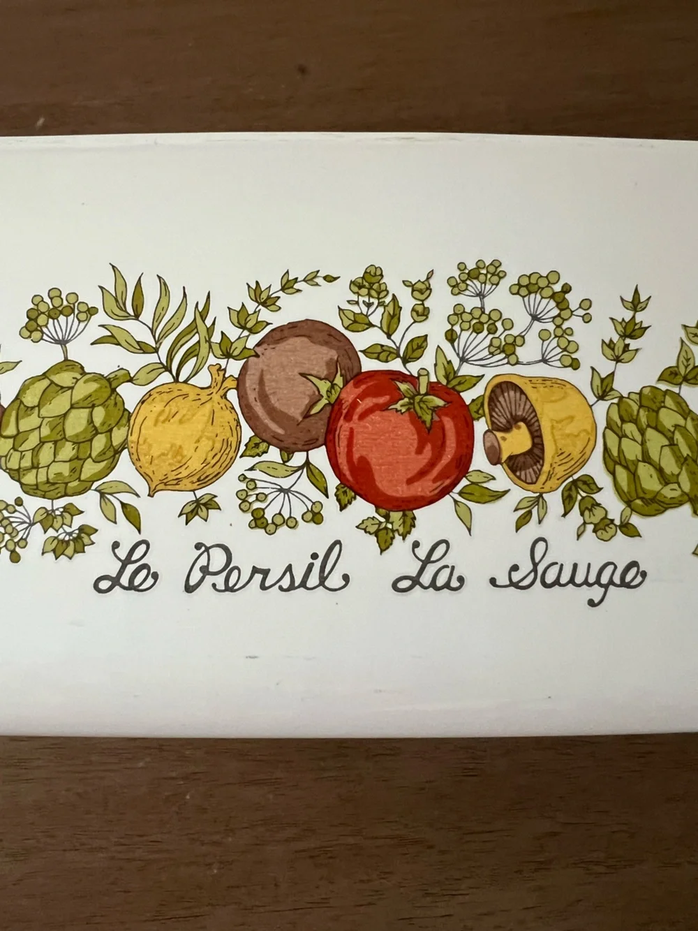 Vintage Corning Ware P-4-B  7”x5 1/2”x3” - Le Persil La Sauge 1970'S